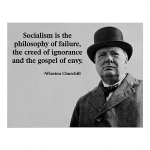 Churchill Anti-Socialism Quote Print