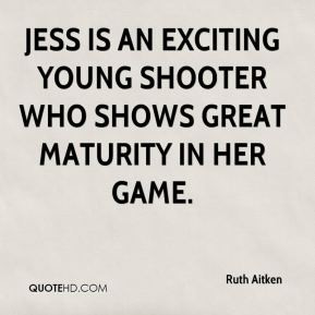 Jess is an exciting young shooter who shows great maturity in her game ...