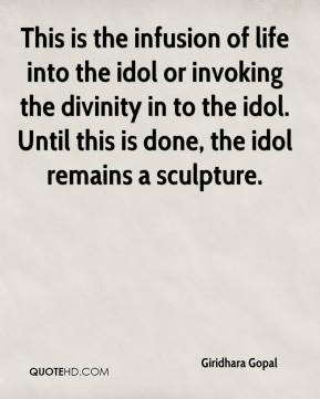 This is the infusion of life into the idol or invoking the divinity in ...