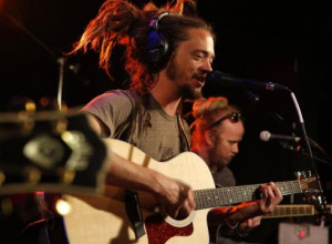 Soja front man Jacob Hemphil performs with the band during a taping of ...
