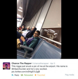 Chance The Rapper Is Sitting Next To Me At The Airport