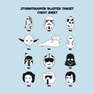 Stormtrooper Blaster Target Cheat Sheet T-Shirt