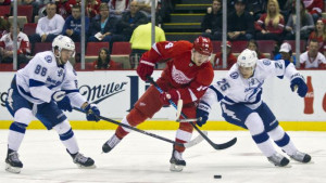 ... Detroit Red Wings forward Gustav Nyquist (14), of Sweden, during the