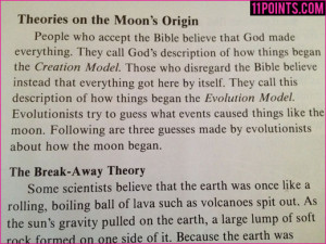 quoted 10 post s creationist science textbook without further ado