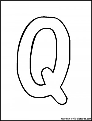 bubble letters q coloring page