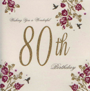Wonderful 80th Birthday Card by Five Dollar Shake