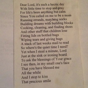 Mother Quote. ( God gave me this blessing once again... it leaves me ...