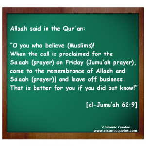 Islamic Quotes about Jummah (Friday)