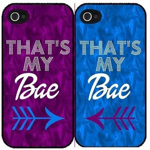 ... Bae Purple Set of 2 Best Friend Plastic Phone Case Back Covers iPhone
