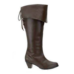 Pirate Maiden Boots - Brown Faux Leather
