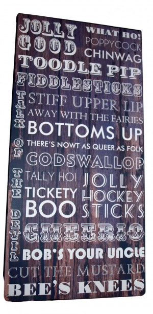 ... Wooden-Sign-Common-English-Sayings-Shabby-Vintage-Chic-Home-Gift-Wood