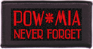 POW * MIA Never Forget Patch - red (4x2)