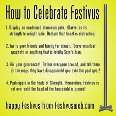 directions to celebrate Festivus