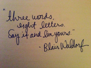 ... gossip girl three words eight letter quote forever goodbye i love you