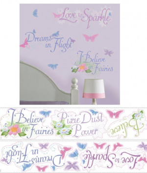 Disney Fairies Phrases Wall Stickers - Wall Sticker Outlet