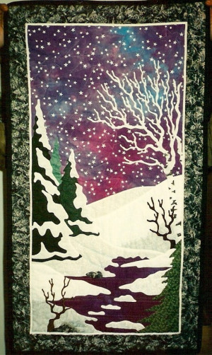 Winter sceneQuilt Inspiration, Landscapes Quilt, Applique Quilts, Art ...