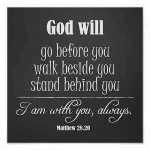 large Inspirational God Quote; Go, Walk and Stand Poster | Zazzle
