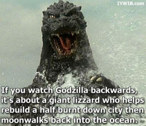 Watch Godzilla backwards