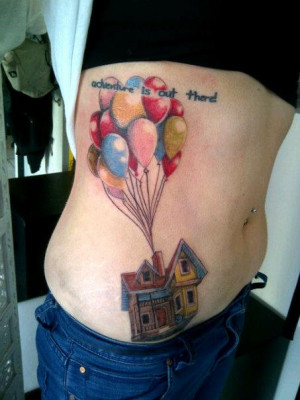 Adventure is Out There” Disney*Pixar UP House and Balloons Tattoo