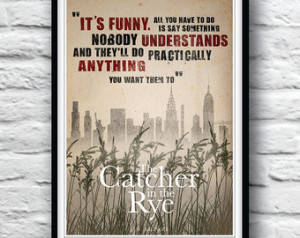 Quote Poster, The Catcher in the Ry e, Housewares, Wall Decor, J.D ...