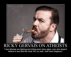 Ricky Gervais on Atheists by fiskefyren