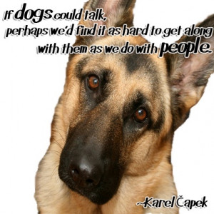 If dogs could talk, perhaps we'd find it as hard to get along with ...