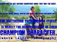 Barrel Racing: Champion Character #Quote More