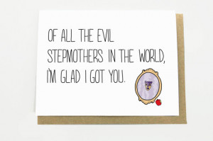 Funny Mother's Day Card for Stepmother - Of All the Evil Stepmothers ...