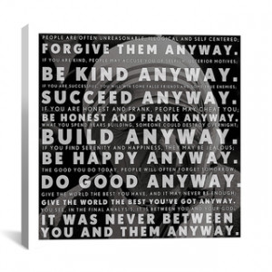 Mother Teresa Quote' Canvas Art Print Sale: $98.09 $108.99 Save: 10% ...