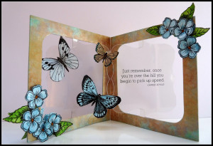 Floating Butterfly Birthday Card