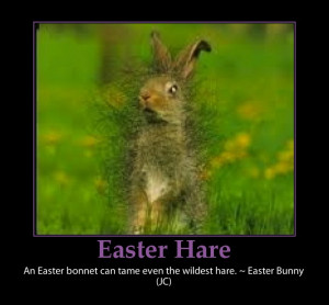 Easter Bunny-funny-hair raiser-hare-pun