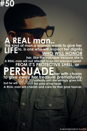REAL man ~ Drake..LOVE this, like so perfect! This is the type of guy ...
