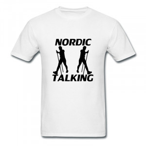 ... Tee-Shirt-Men-NORDIC-WALKING-WALKING-NORDIC-STICKS-Printed-Cute-Quotes