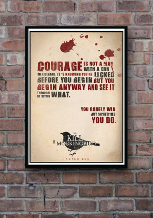 Quote Poster To Kill a Mockingbird Typographic Print by Redpostbox, £ ...