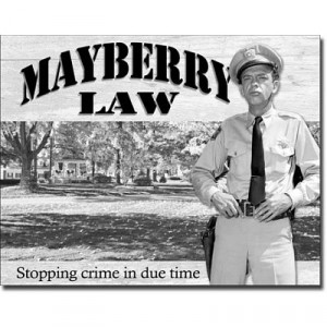 Andy Griffith Mayberry Law Barney Fife TV Retro Vintage Tin Sign