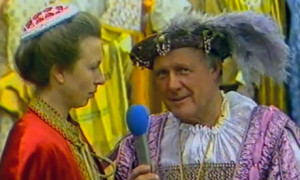 Disgraced TV host Stuart Hall with Princess Anne during BBC1’s royal ...