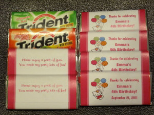 ... Girl Birthday PDF CD w/ Invitation Favors Water Candy Gum Wrappers