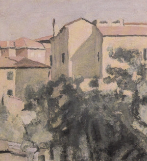 Giorgio Morandi-1956 cortile di via fondazza