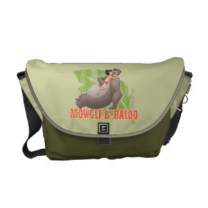 Jungle Book's Mowgli and Baloo Hugging Messenger Bag