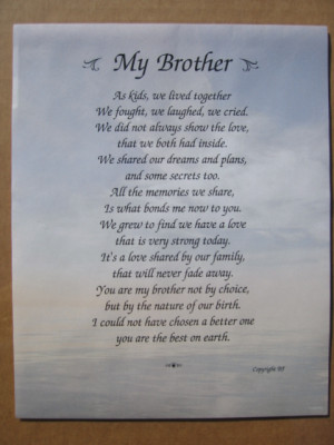 My Brother Poems http://www.myrtlebeachnames.com/catalog/item/2458125 ...