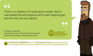 Climate scientist Jason Box; part of the 97% expert consensus on human ...