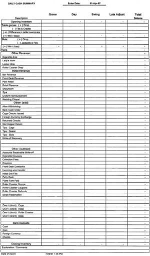 Casino Cage - Casino Operation