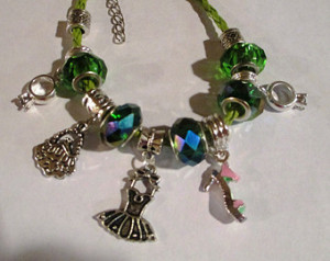 Love To Shop Bracelet! Beads & cha rms. Great gift for your favorite ...