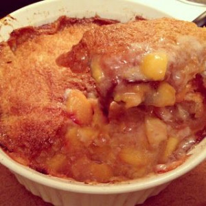 Prize Peach Cobbler. Direct quote from husband: 