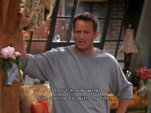 ... friends, funny, i don't know, idk, life, lost, matthew perry, quote