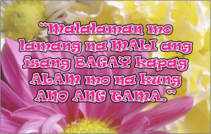 Tagalog Life Quotes - Knowing What is Right
