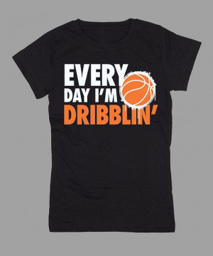 ... Black 'Every Day I'm Dribblin' Fitted Tee - Girls on zulily today