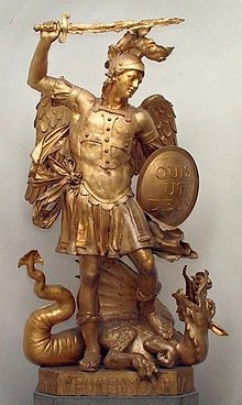 Statue of the Archangel Michael, University of Bonn , slaying Satan ...