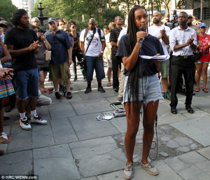 Solange Knowles held a peaceful rally for Trayvon Martin to speak out ...