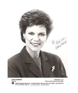 Cokie Roberts signed photo